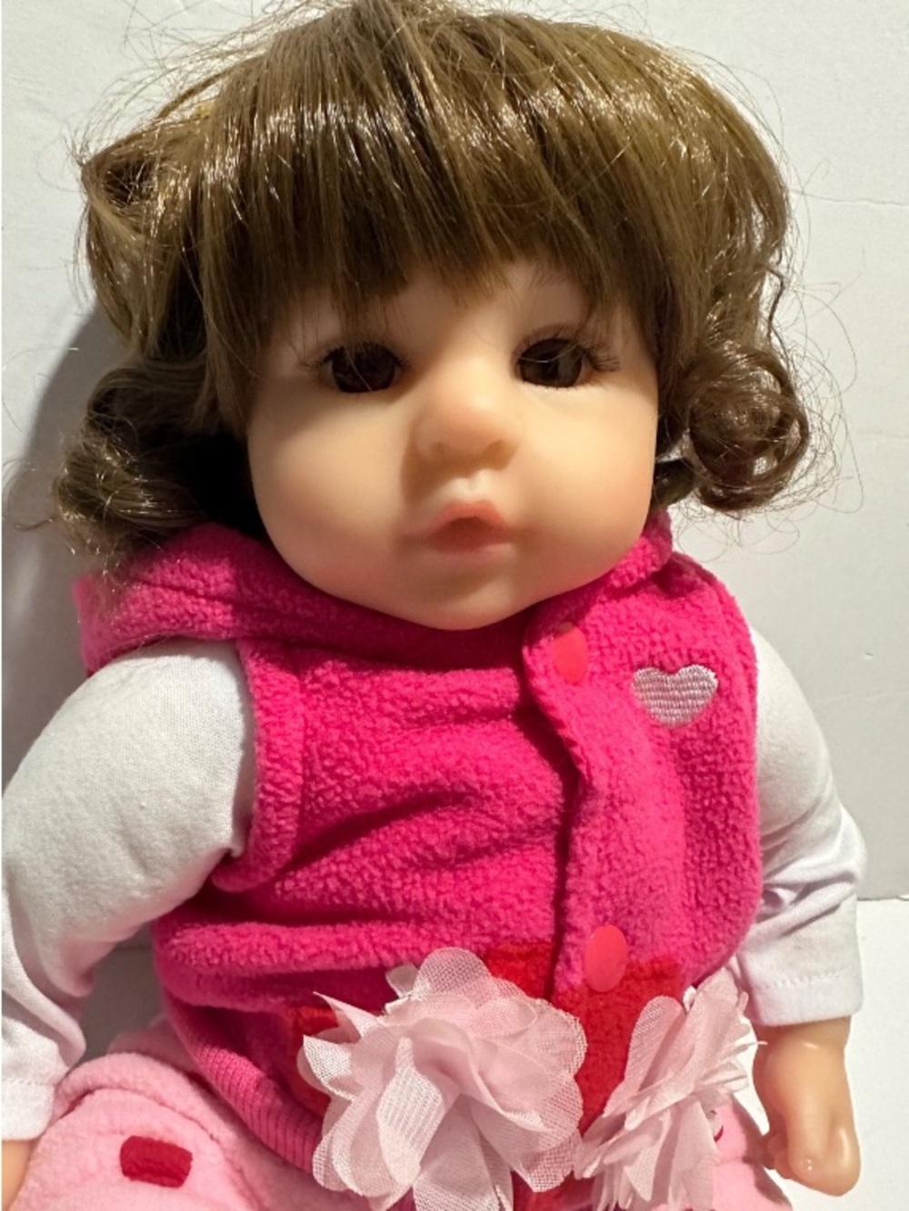 Pink Polka Dot Baby Doll with Pacifier and Plush Toy - Kids Toys 18 Inches - Picture 2 of 10